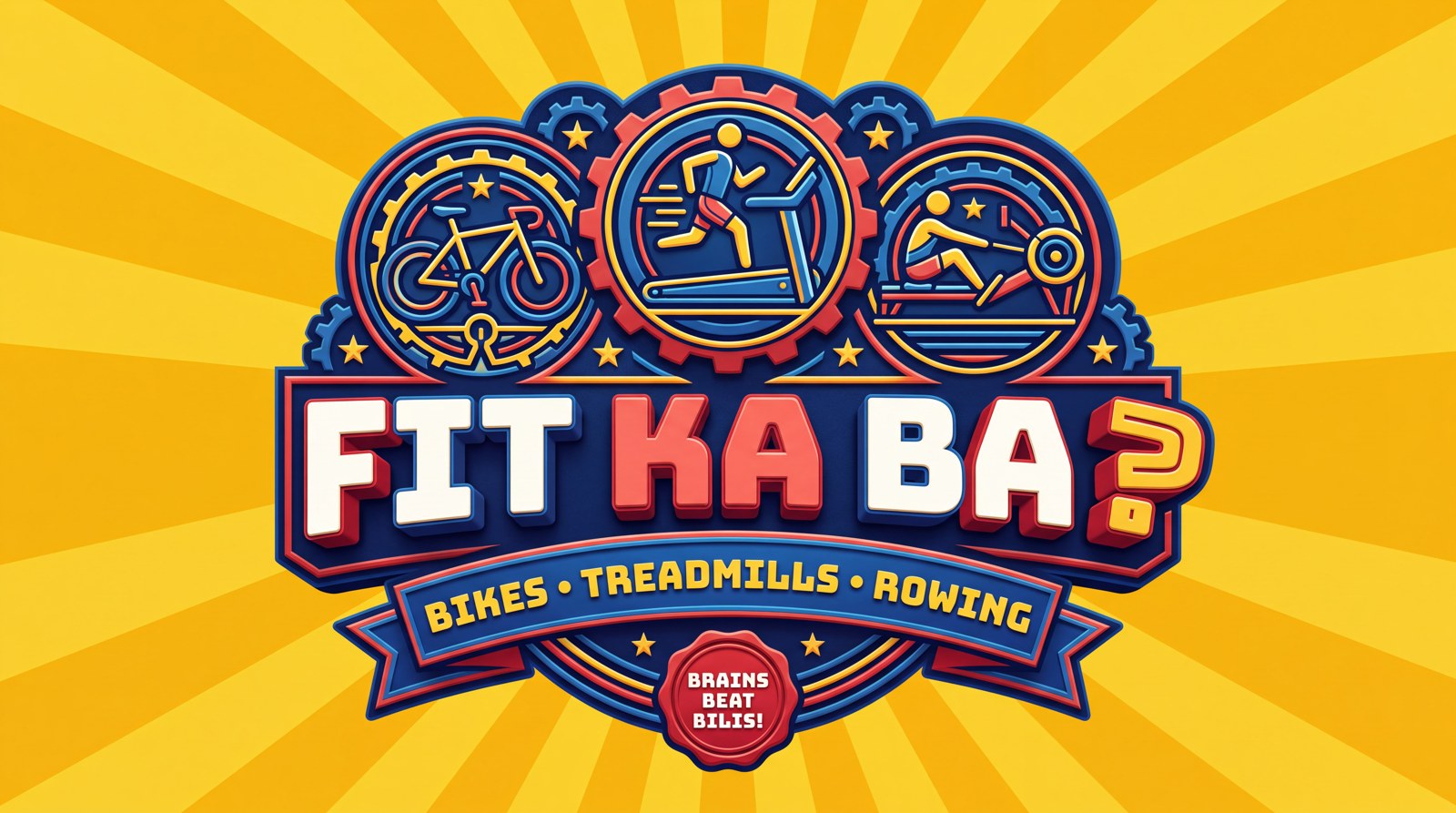 Fit Ka Ba? game show logo &mdash; bikes, treadmills, rowing