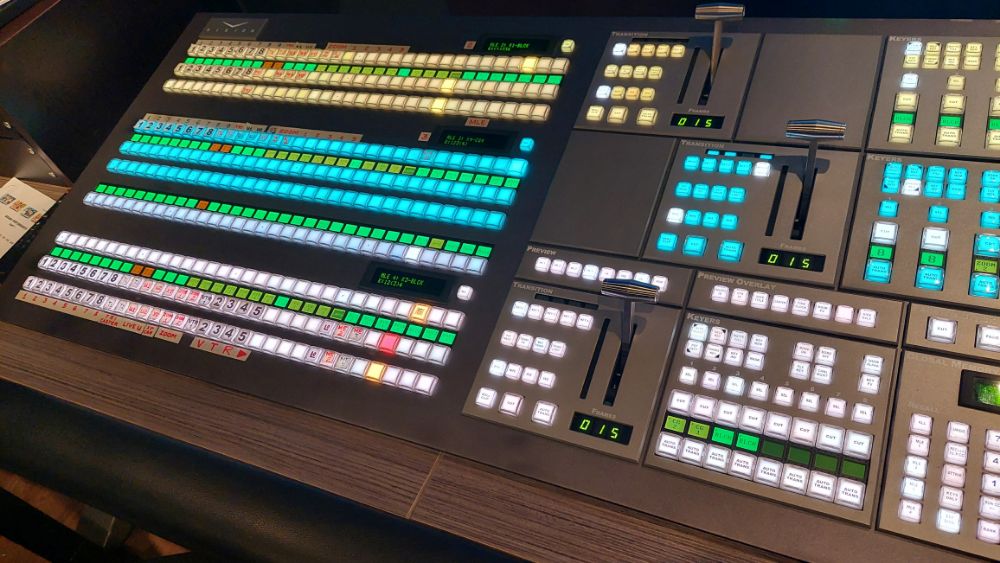 Vision mixer in a game-show control room
